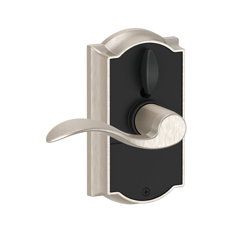 Schlage Touch Keyless Touchscreen Lever with Camelot Trim and Accent Lever, Satin Nickel