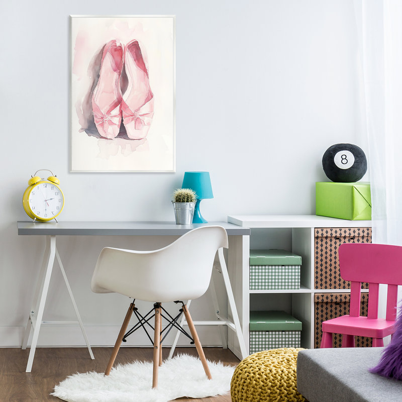Plaque murale de chaussons de ballet Soft Blush, design par Ray Powers, H 19 po x l 13 po