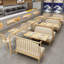 Banc rembourré en similicuir de style japonais