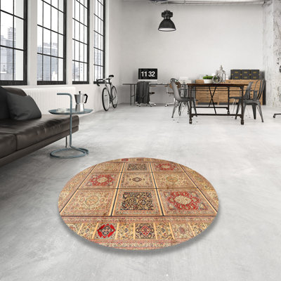 Tapis à carreaux beige