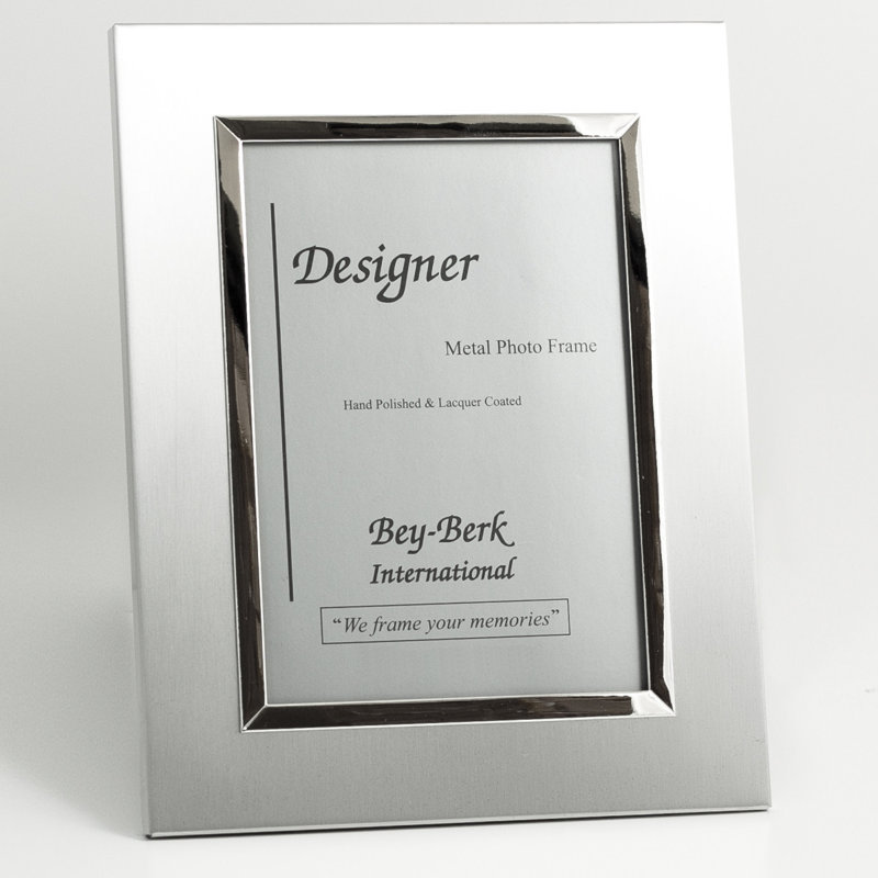 Ayon Silver Metal Silver Plated Picture Frame, 8" x 10"