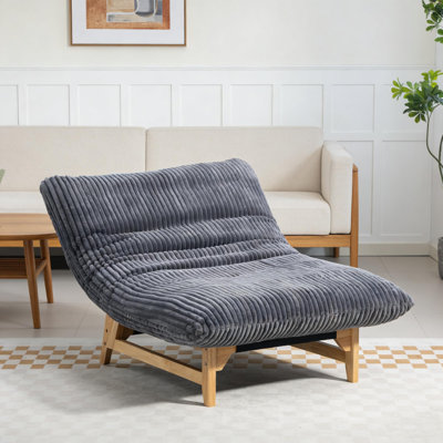 Bean Bag Chair For Adults, Upholstered Armless Lazy Sofa With High-Density Filling, Casual Single Lounge Chair
