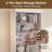 Rylay Storage Bookcase & 2 Glass Door Cabinets with 1 Open Storage &  3 Drawer-1295055750