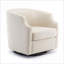 Fauteuil oscillant pivotant en lin Isabelle, plusieurs couleurs, siège confortable pour adultes