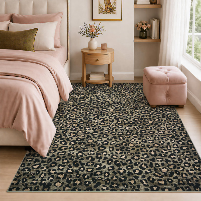 Tapis lavable pour tapis de salon, Vert, 4*6