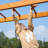 Dolphin Playground Luxury Cedar Playground Set: Double Wave Slide, 2-in-1 Table, Monkey Bars, Balance Beam, 3 Swings, Large Rock Wall, Wood Roof