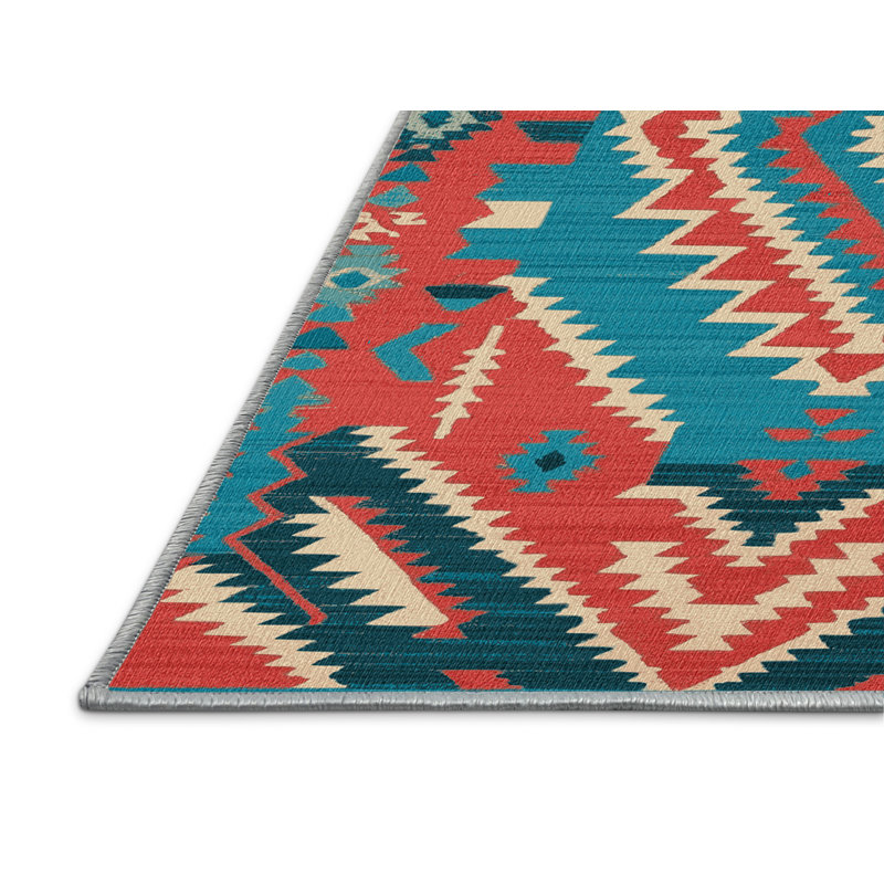  Tapis lavable Zuni Diamonds Southwestern, Rectangle 6 pi x 9 pi