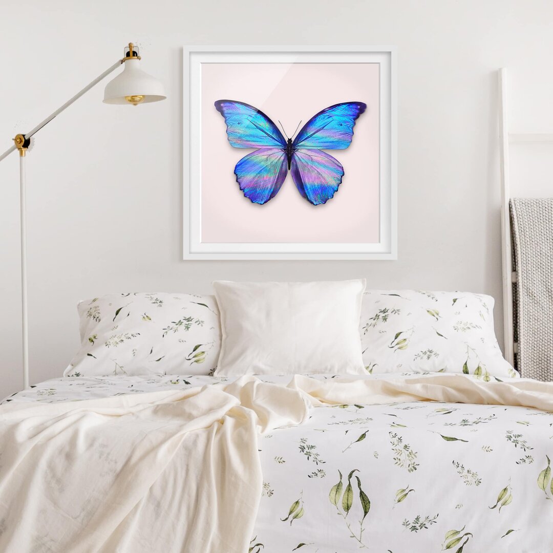 Gerahmtes Poster Holographic Butterfly von Jonas Loose