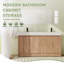 Meuble-lavabo double autoportant 59,17 po avec plateau en résine Oracio