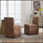 Versatile Swivel Upholstered Dining Chairs with Casters and Storage, Suitable for Multiple Rooms and Various Activities-79406541