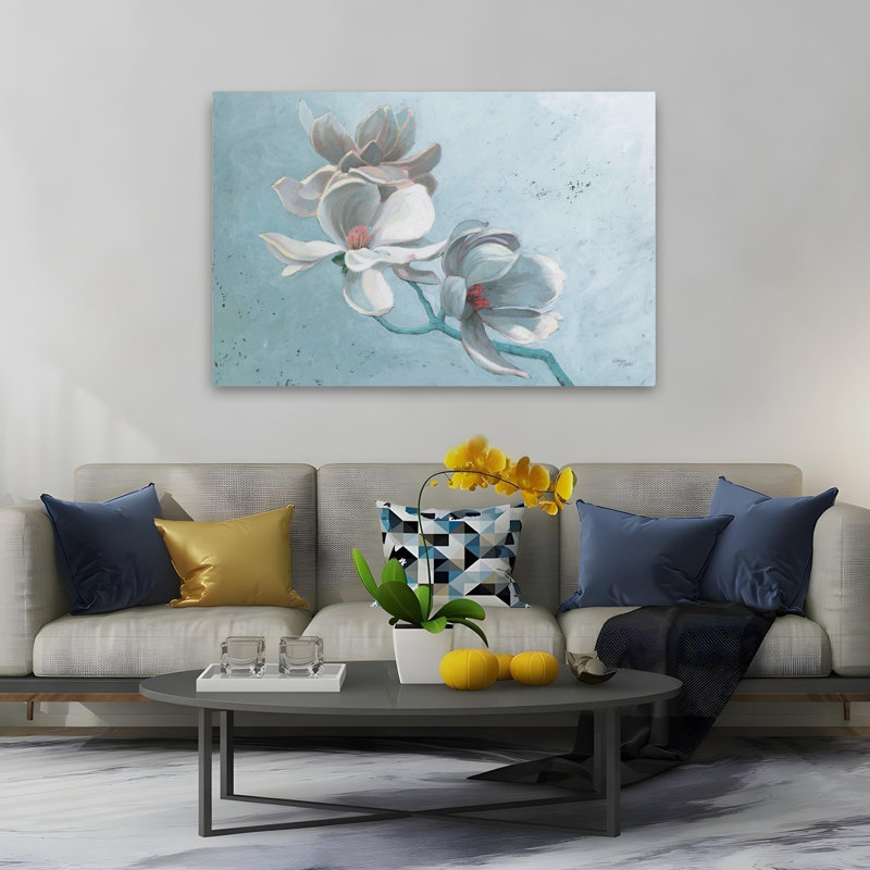 Branches de fleurs - Branche de magnolia, H 40 po x l 60 po