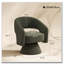 Fauteuil demi-tonneau, fauteuil d'appoint pivotant