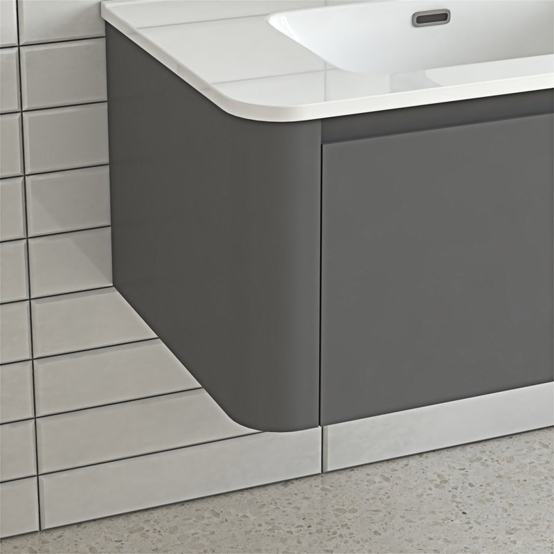 Meuble-lavabo mural avec lavabo en céramique, 30"