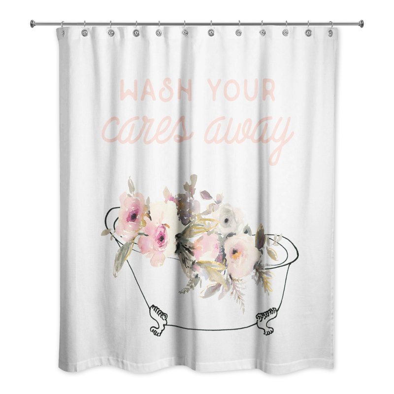Rideau de douche simple Warrenup, Rose