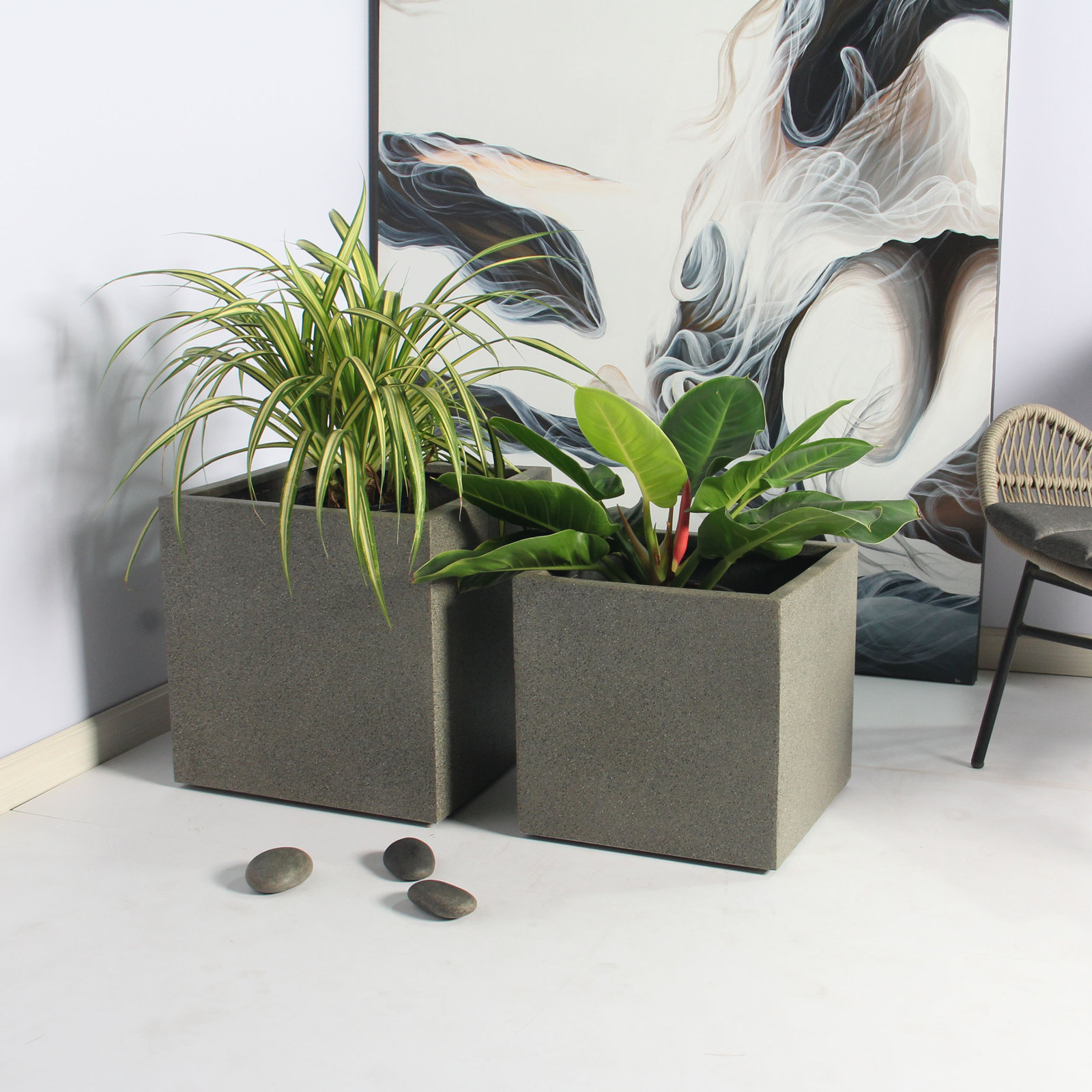 Mariano 17" Planter Box, Gray