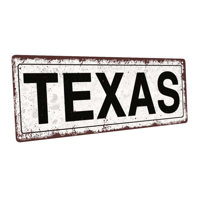 Texas par Homebody Accents - impression sur métal, H 11,5 po x l 31 po x P 0,04 po, Métal