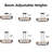 5-Light Farmhouse Chandelier with Adjustable Downrods, E26 Base, Industrial Pendant Ceiling Light for Dining Room & Kitchen Island-731976349