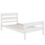 Structure de lit simple en bois avec tête et pied de lit intégrés-789447048