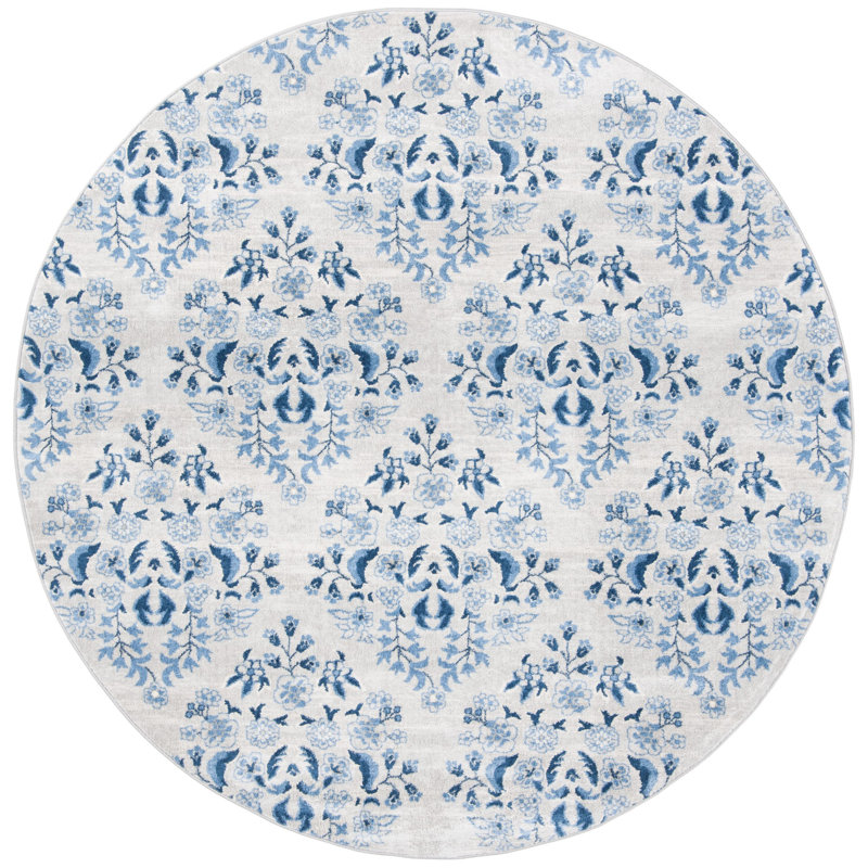 Aguiar Performance Floral Rug, Round 6'7"