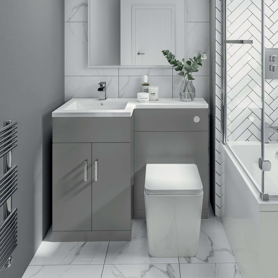 L Shape 105mm Combined Vanity Unit