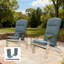 Coussin de chaise d'extérieur avec attaches de dossier Adirondack, gris foncé-141563209-141563210