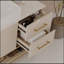 Meuble-lavabo simple 47,2 pouces avec lavabo en céramique