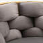 Fauteuil d'appoint moderne à simple siège, fauteuil de loisirs contemporain en velours de ton gris pour espaces résidentiels-29696681