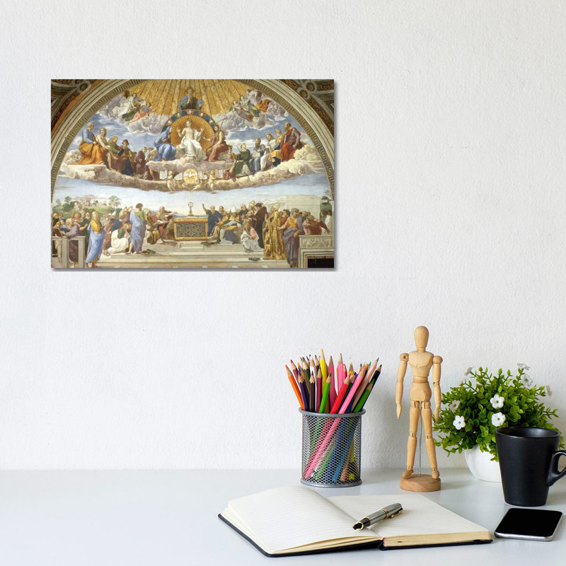 Disputa, From The Stanza Della Segnatura, 1508-11 by Raphael - Wrapped Canvas Painting, 20.32 cm H x 30.48 cm W