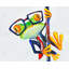 Napperon Drôle de grenouille avec lunettes tressées - Décoration intérieure
