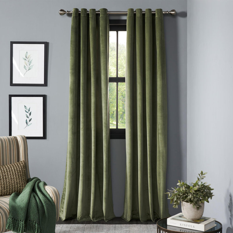 Blackout Curtains for Bedroom  Long for Room Darkening & Living Room Decor (  2 Panels), Sea Foam, 52" W x 90" L