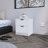 Nightstand Gandu, Two Drawers, White Finish-271255896