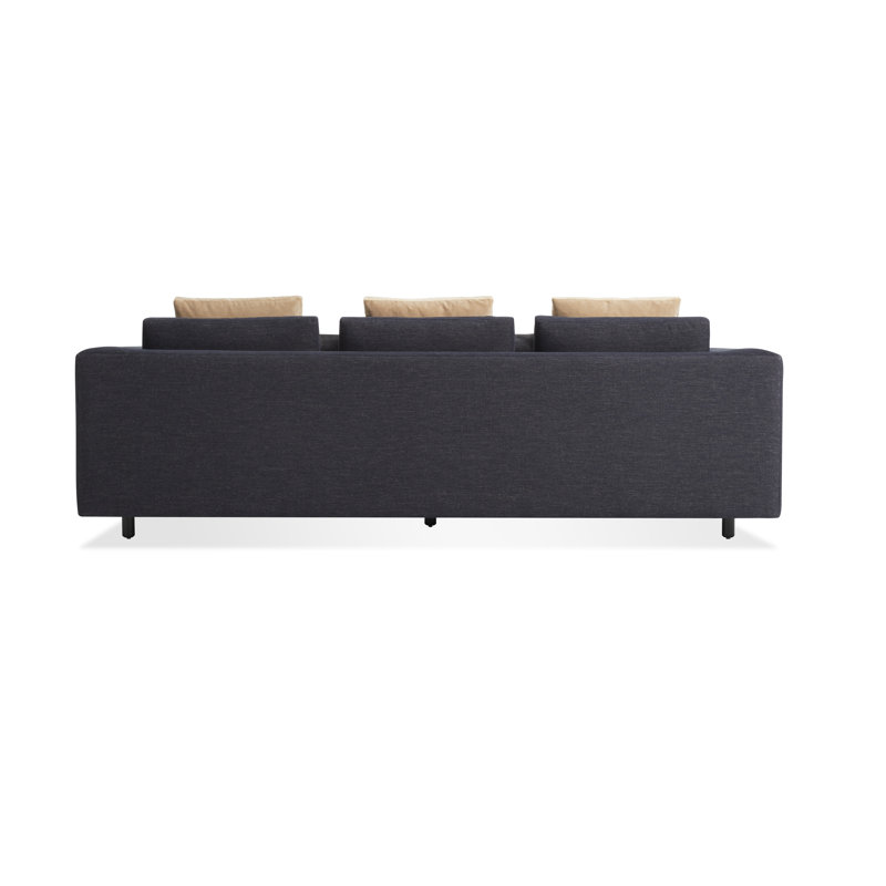 Hands Down Sofa, Tofte Navy Polyester Blend, 35" H x 94" W x 38" D, Camel Velvet/Sanford Navy Polyester Blend
