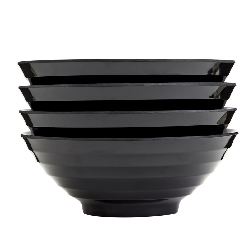 Ensemble de bols gigognes en mélamine 4 pièces INFUSE, Noir