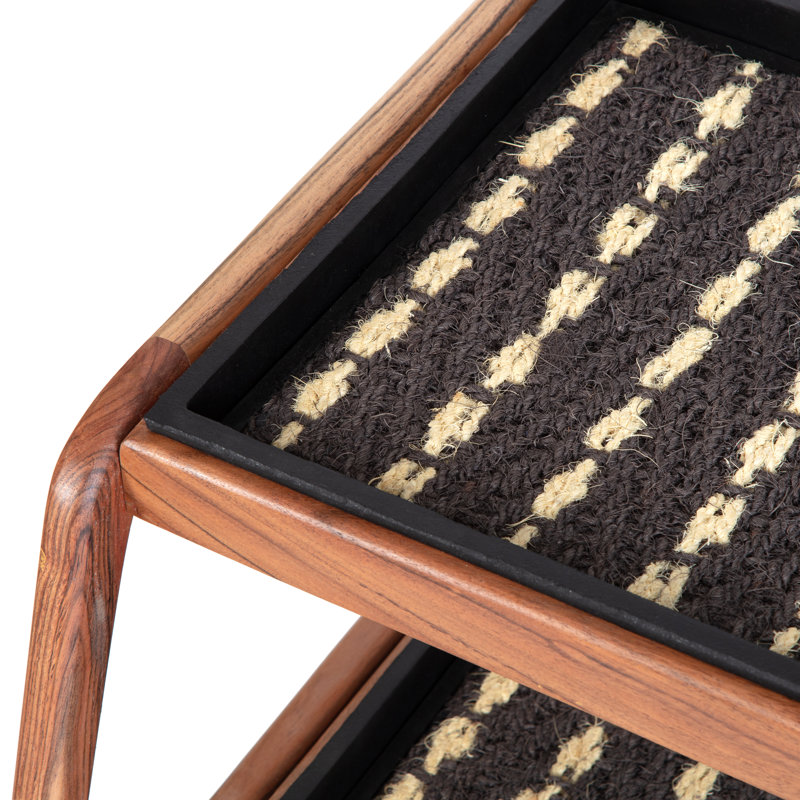 Support à bottes en bois massif de qualité supérieure avec tapis en fibre de coco naturelle - Rangement pour chaussures
