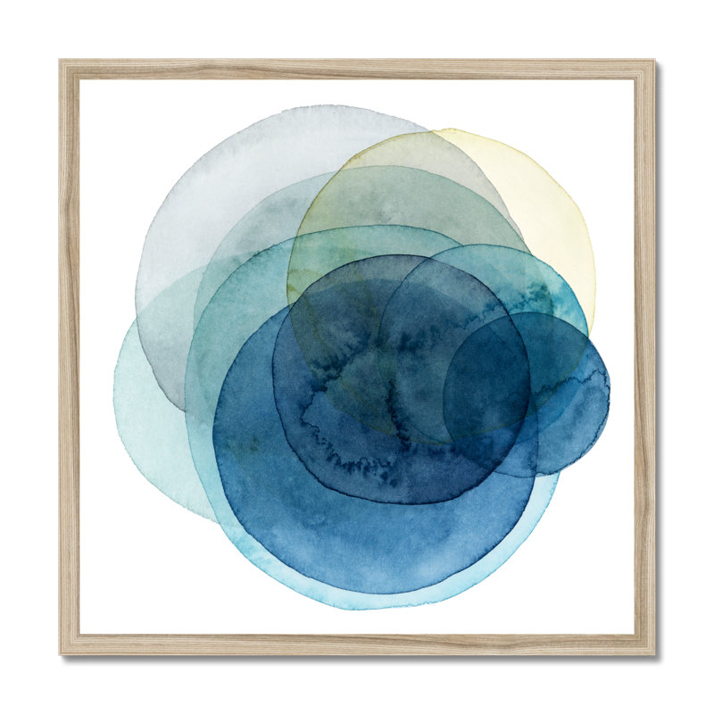 Evolving Planets I by Grace Popp - Wrapped Canvas Print, 34cm H x 34cm W, Natural Wood Framed Paper Print