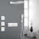 Wall Mounted Rain Shower Head With Handheld,body Jets And Valve,all Functions Simultaneous Use