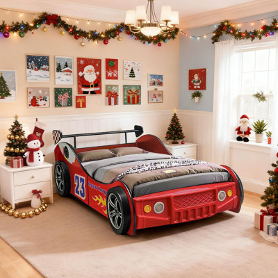 Lit voiture simple pour enfants Zoomie Kids