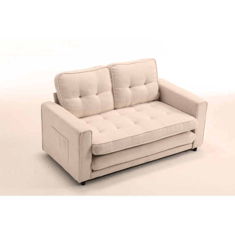 Ilionora 55'' Velvet Sofa, Beige
