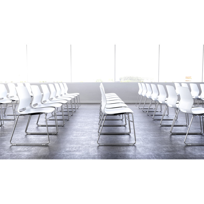 Wille Metal Stackable Multipurpose Chair, White