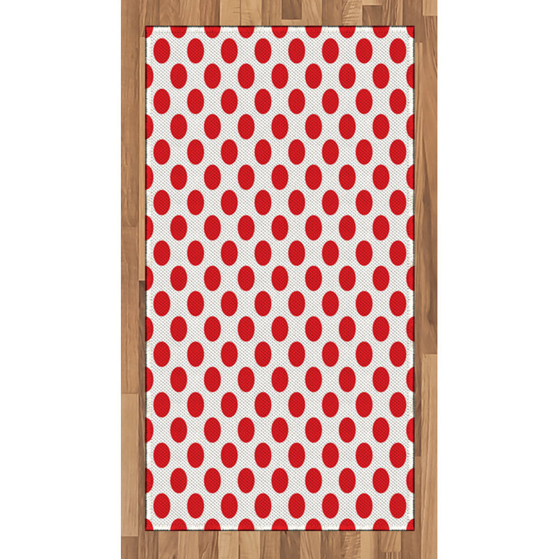 Tapis décoratif rétro en fibres à haute densité, Rectangle 2 pi 7 po x 5 pi