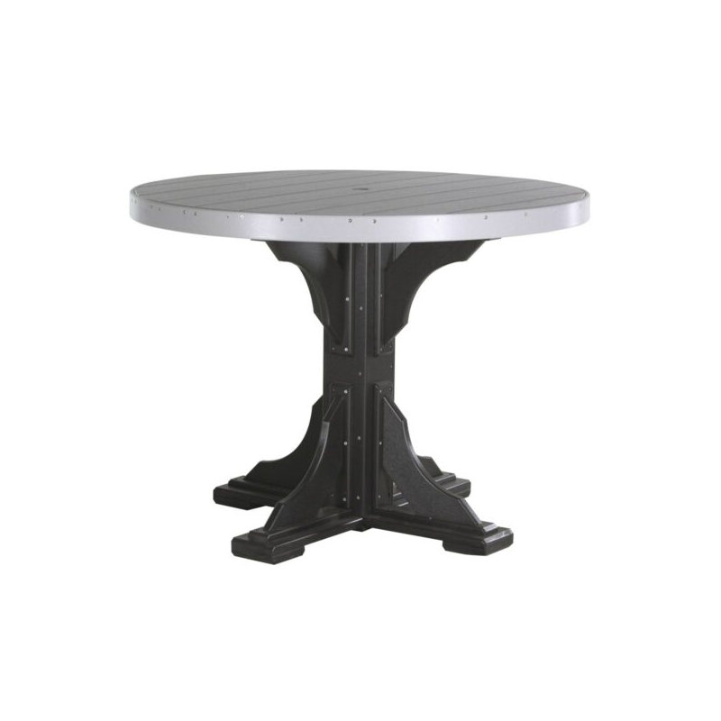 Table ronde 42 po Tillo, Noir, Gris tourterelle, l 48,25 po x L 48,25 po x H 30,25 po