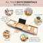 Plateau de baignoire en bambou extensible