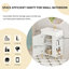 Meuble-lavabo à tablettes ouvertes de 21,6 po avec lavabo en céramique et porte à fermeture douce, armoire de rangement à tablettes ouvertes sur le côté droit, assemblage requis, blanc 24VB06-21WHR