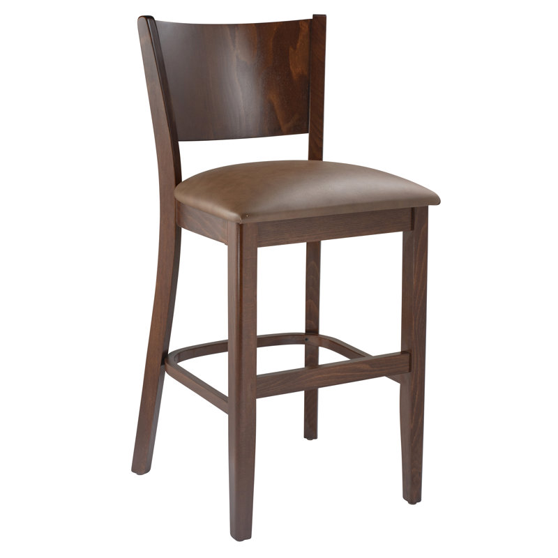Tabouret de comptoir bar & Calina, Cerisier, Crème, Tabouret de comptoir (assise de 24 po de hauteur)