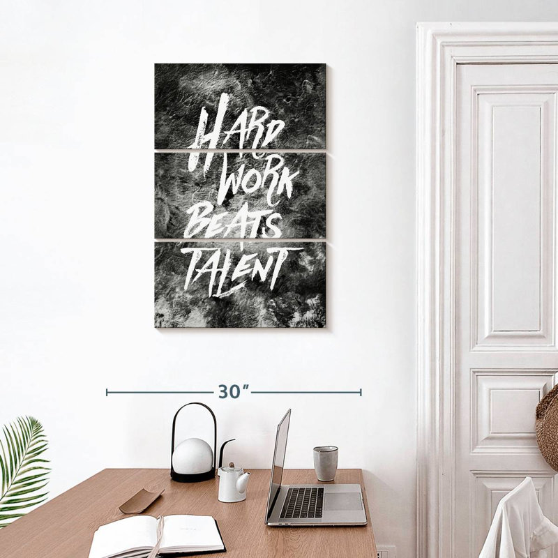 Tergel Hard Work Beats Talent, 32" H x 20" W