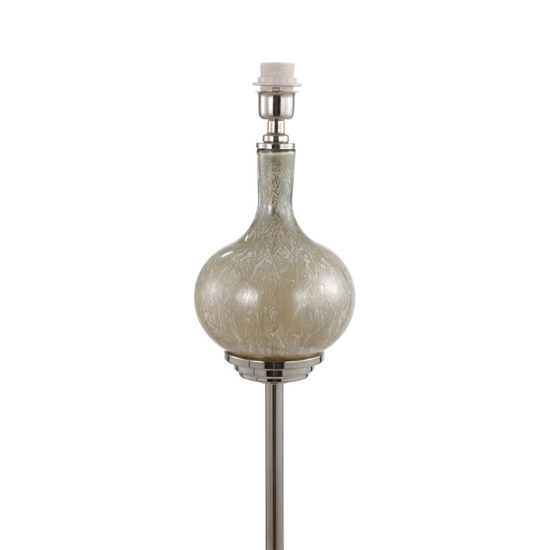 Tyann 165cm Tall Traditional Floor Lamp, Floor Standing Glass Corner Lamp with Velvet Shade, Green, Green