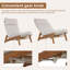 Chaise de patio réglable en aluminium avec repose-pieds