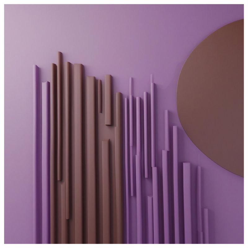 Édredon sculpture mauve brun, Grand lit