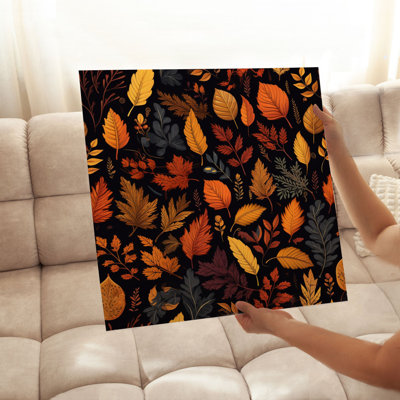 Botanical Fall Botanical Leaves Pattern IV Cottage Unframed Art Print