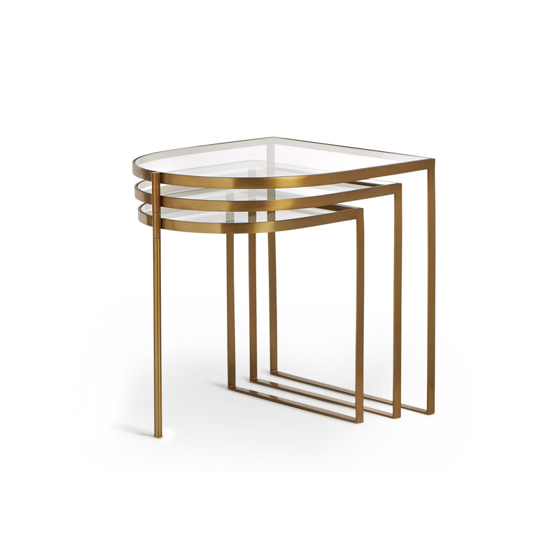 Clover Glass Top End Table